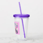 Gepersonaliseerde regenboog eenhoorn kat acryl drinkbeker (Links)