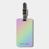 Gepersonaliseerde Regenboog Glitters Bagage Label (Voorkant verticaal)