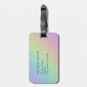 Gepersonaliseerde Regenboog Glitters Bagage Label (Achterkant verticaal)