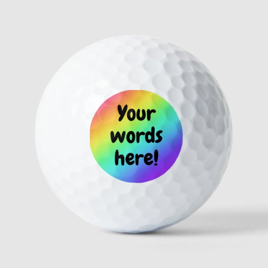Gepersonaliseerde regenboog golfballen (Voorkant)