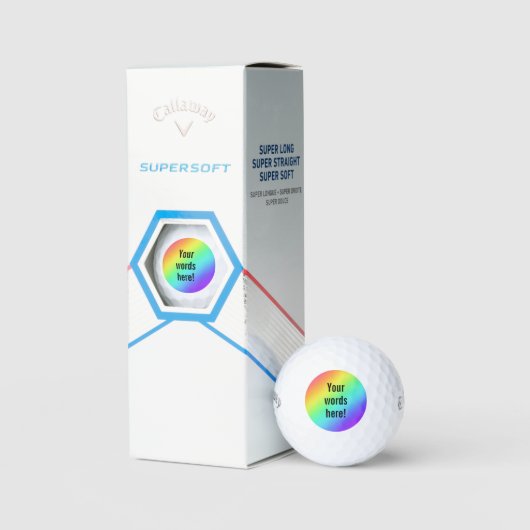 Gepersonaliseerde regenboog golfballen (Verpakking)