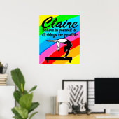GEPERSONALISEERDE REGENBOOG GYMNASTIEK POSTER (Thuiskantoor)