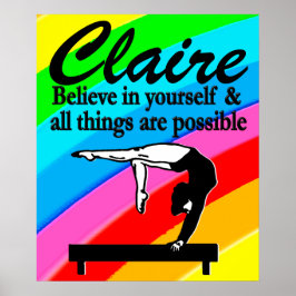 GEPERSONALISEERDE REGENBOOG GYMNASTIEK POSTER