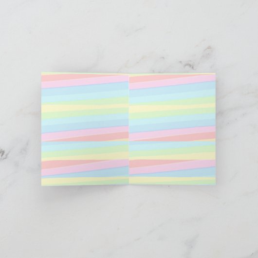 GEPERSONALISEERDE REGENBOOG IK HOU VAN GYMNASTIEK  NOTITIEKAARTJE (Binnen)