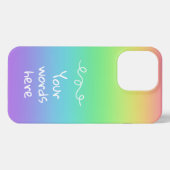 Gepersonaliseerde regenboog iPhone hoesje (Achterkant horizontaal)