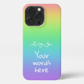 Gepersonaliseerde regenboog iPhone hoesje (Achterkant)