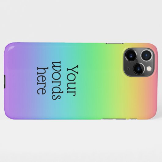 Gepersonaliseerde regenboog iPhone hoesje (Achterkant horizontaal)