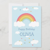 Gepersonaliseerde regenboog Kinder Happy Birthday  Kaart (Voorkant)