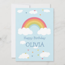 Gepersonaliseerde regenboog Kinder Happy Birthday 