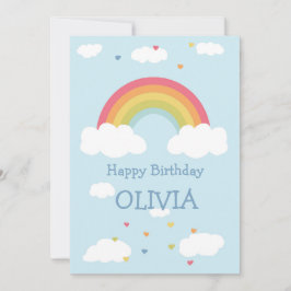 Gepersonaliseerde regenboog Kinder Happy Birthday  Save The Date