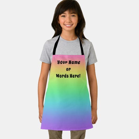 Gepersonaliseerde regenboog Kinder Schort (Insitu)