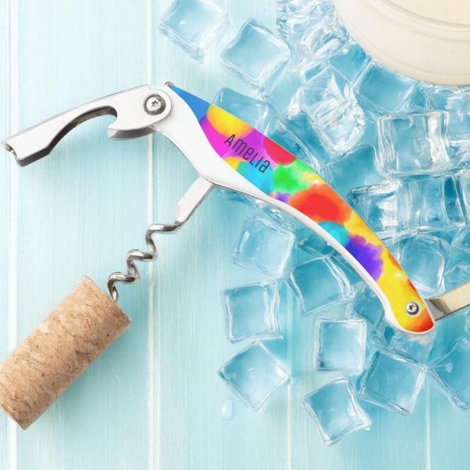 Gepersonaliseerde regenboog kurkentrekker