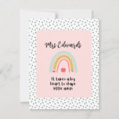 Gepersonaliseerde Regenboog Leraar Dank u kaart (Voorkant)