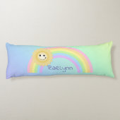 Gepersonaliseerde regenboog lichaamskussen (Achterkant)