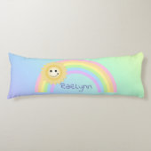 Gepersonaliseerde regenboog lichaamskussen (Voorkant)