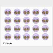 Gepersonaliseerde regenboog Lollipop Lolly Snoep P Ronde Sticker (Vel)