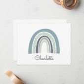 Gepersonaliseerde regenboog notitiekaartje (Voorkant / Achterkant in situ)
