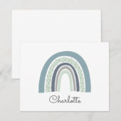 Gepersonaliseerde regenboog notitiekaartje (Voorkant / Achterkant)