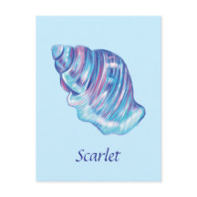 Gepersonaliseerde regenboog oceaan zeeschelp illus