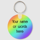 Gepersonaliseerde regenboog sleutelhanger (Voorkant)