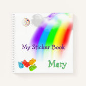 Gepersonaliseerde Regenboog Sticker Boek (Voorkant)