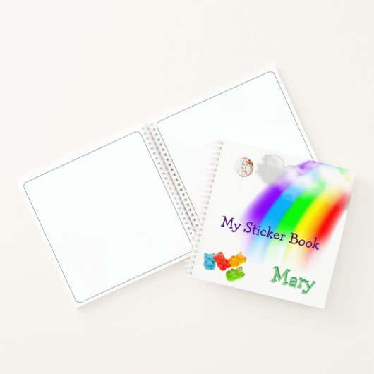 Gepersonaliseerde Regenboog Sticker Boek (Binnen)