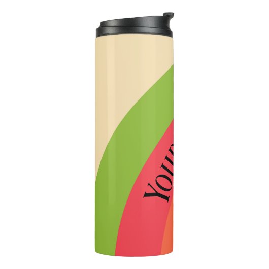 Gepersonaliseerde regenboog thermosbeker (Gedraaid links)