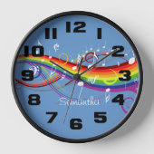 Gepersonaliseerde regenboog Witte Muzieknoten (Voorkant)