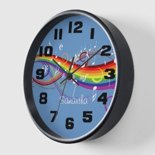 Gepersonaliseerde regenboog Witte Muzieknoten