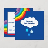 Gepersonaliseerde regenboog, wolken en regen op za (Voorkant / Achterkant)