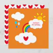 Gepersonaliseerde regenboog, wolken, regen en zond (Voorkant / Achterkant)