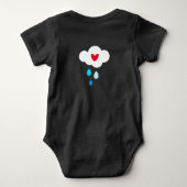 Gepersonaliseerde regenboog, wolken, regendruppels romper (Achterkant)