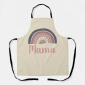 Gepersonaliseerde regenboog zon Mama cadeau Schort (Voorkant)