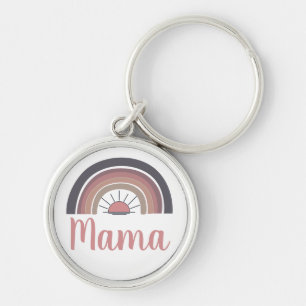 Gepersonaliseerde regenboog zon Mama Sleutelhanger