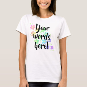 Gepersonaliseerde regenboogbloemen Vrouwen T-shirt