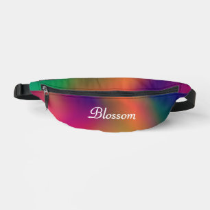 Gepersonaliseerde regenboogbloesem heuptasje