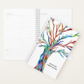 Gepersonaliseerde regenboogboom 2023 planner (Display)