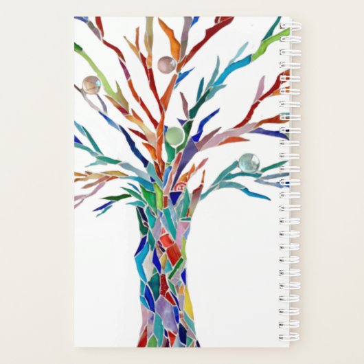 Gepersonaliseerde regenboogboom 2023 planner (Achterkant)