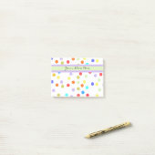 Gepersonaliseerde regenboogConfetti voor haar Post-it® Notes (Op bureau)