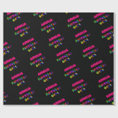 Gepersonaliseerde regenboogdag meisje cadeaupapier (Vlak)