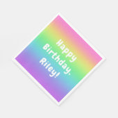 Gepersonaliseerde regenboogdag servet (Hoek)