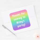 Gepersonaliseerde regenboogdag vierkante sticker (Envelop)