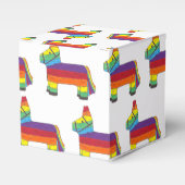 Gepersonaliseerde regenboogDonkey Piñata Birthday  Bedankdoosjes (Voorkant Zijde)