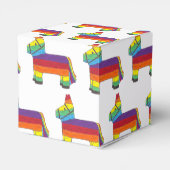 Gepersonaliseerde regenboogDonkey Piñata Birthday  Bedankdoosjes (Achterkant)