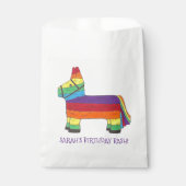 Gepersonaliseerde regenboogDonkey Piñata Birthday Bedankzakje (Voorkant)