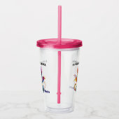 Gepersonaliseerde regenboogdraak acryl drinkbeker (Rechts)