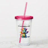 Gepersonaliseerde regenboogdraak acryl drinkbeker (Achterkant)