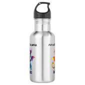Gepersonaliseerde regenboogdraak waterfles (Voorkant)