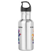 Gepersonaliseerde regenboogdraak waterfles (Achterkant)