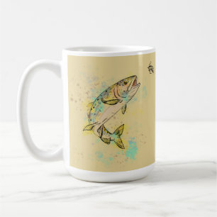 Gepersonaliseerde regenboogforel 15 oz. Keramische Koffiemok